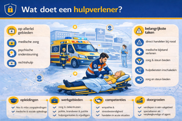 Alles over het beroep hulpverlener Wat doet een hulpverlener